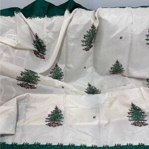 Vintage Spode Christmas Tree shower curtain.